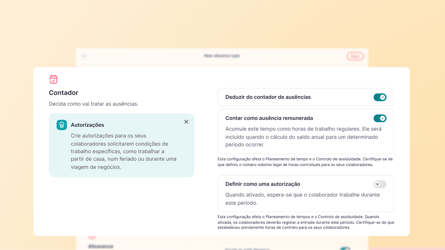 Ausências remuneradas configuráveis