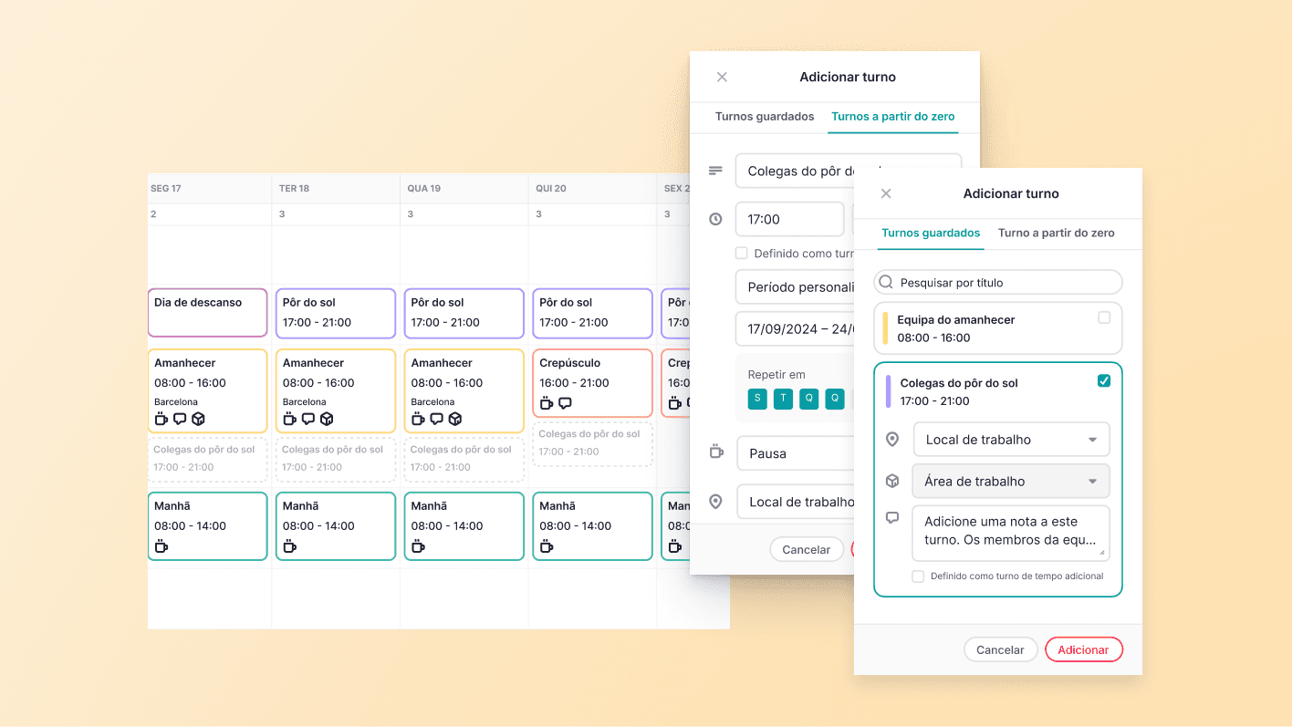 Experimente um planeamento de turnos mais inteligente