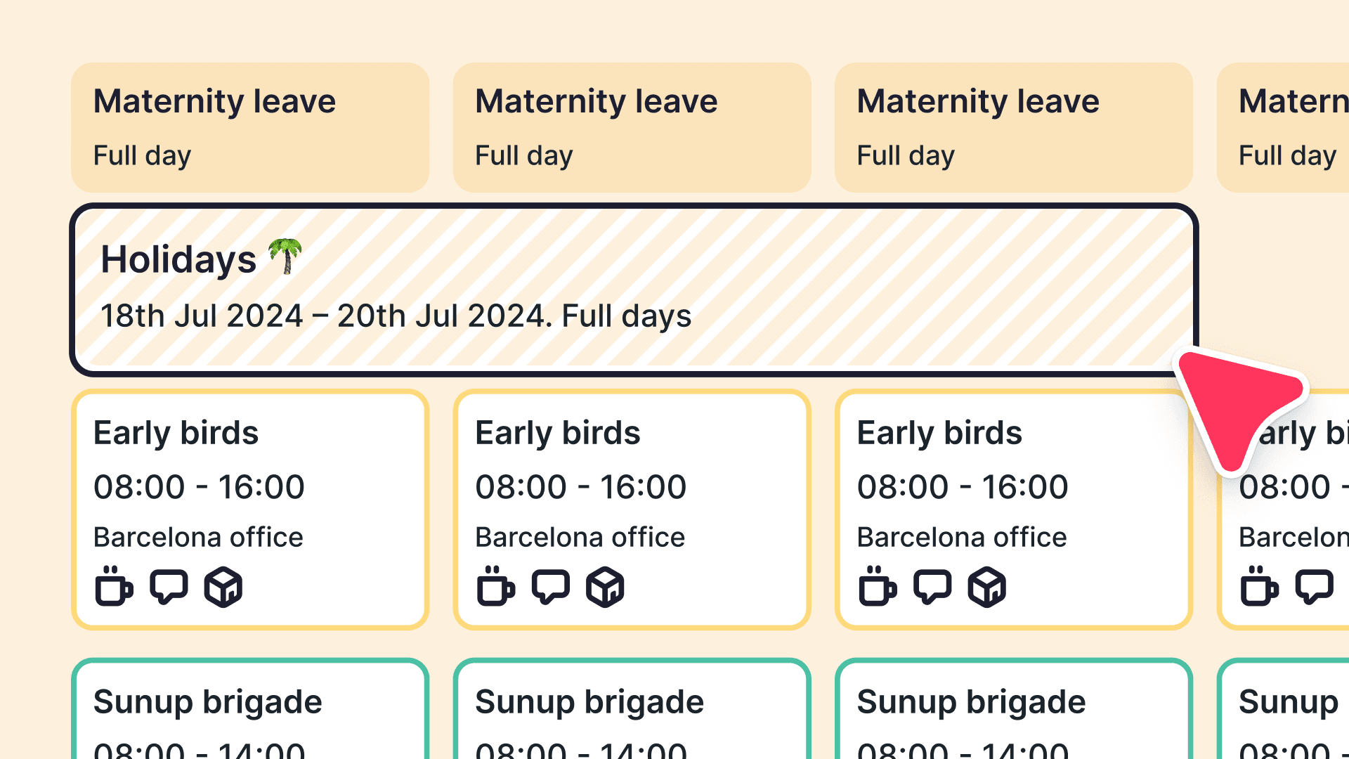 Sincronize ausências e turnos e poupe horas de planeamento
