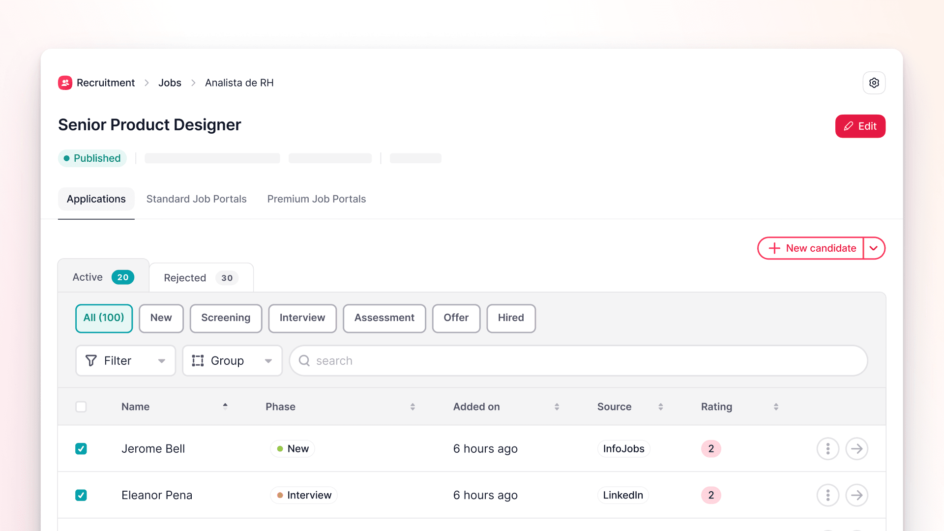 Publique ofertas em +250 portais com um clique