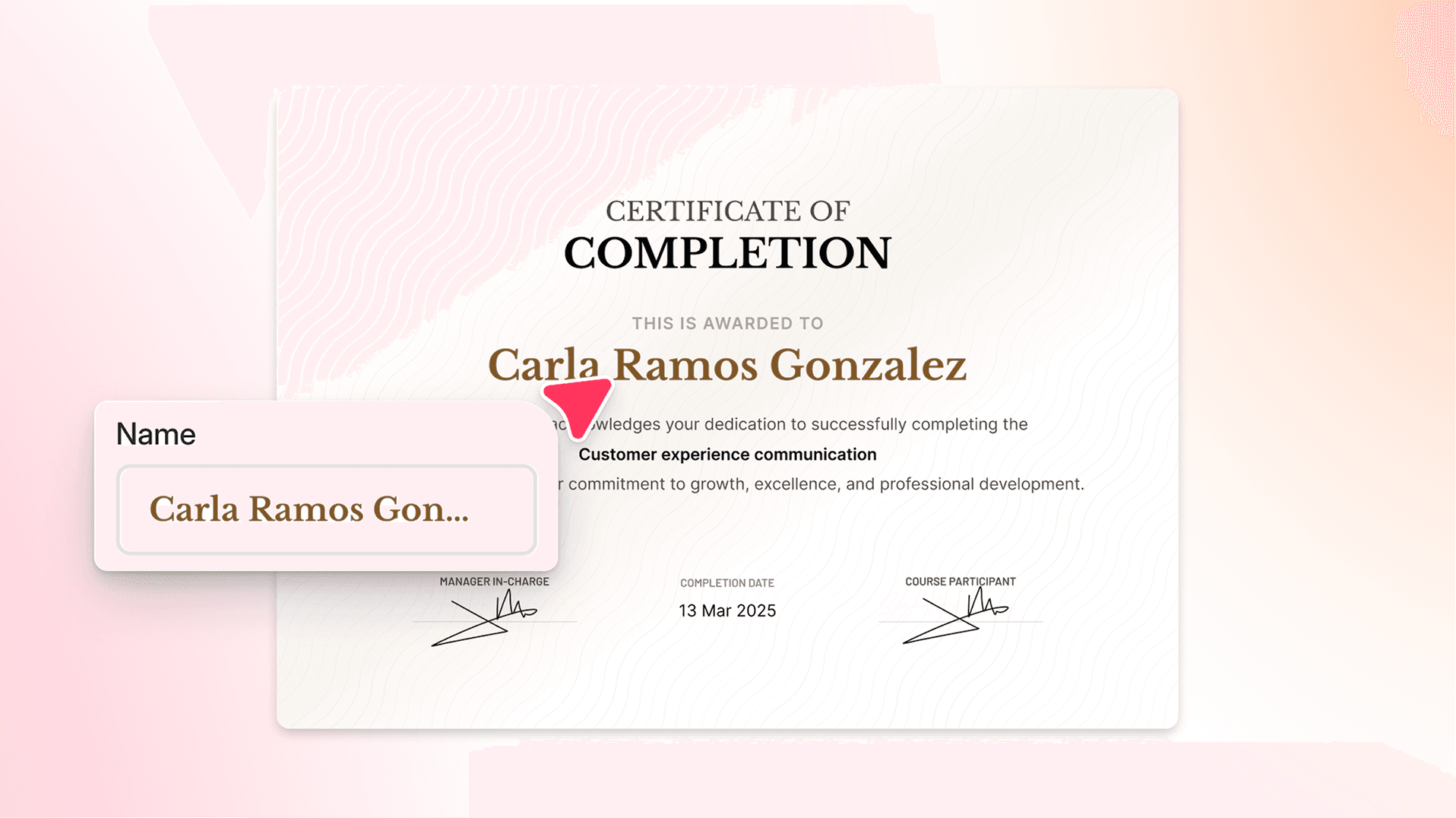 Crie certificados de formação diretamente da Factorial