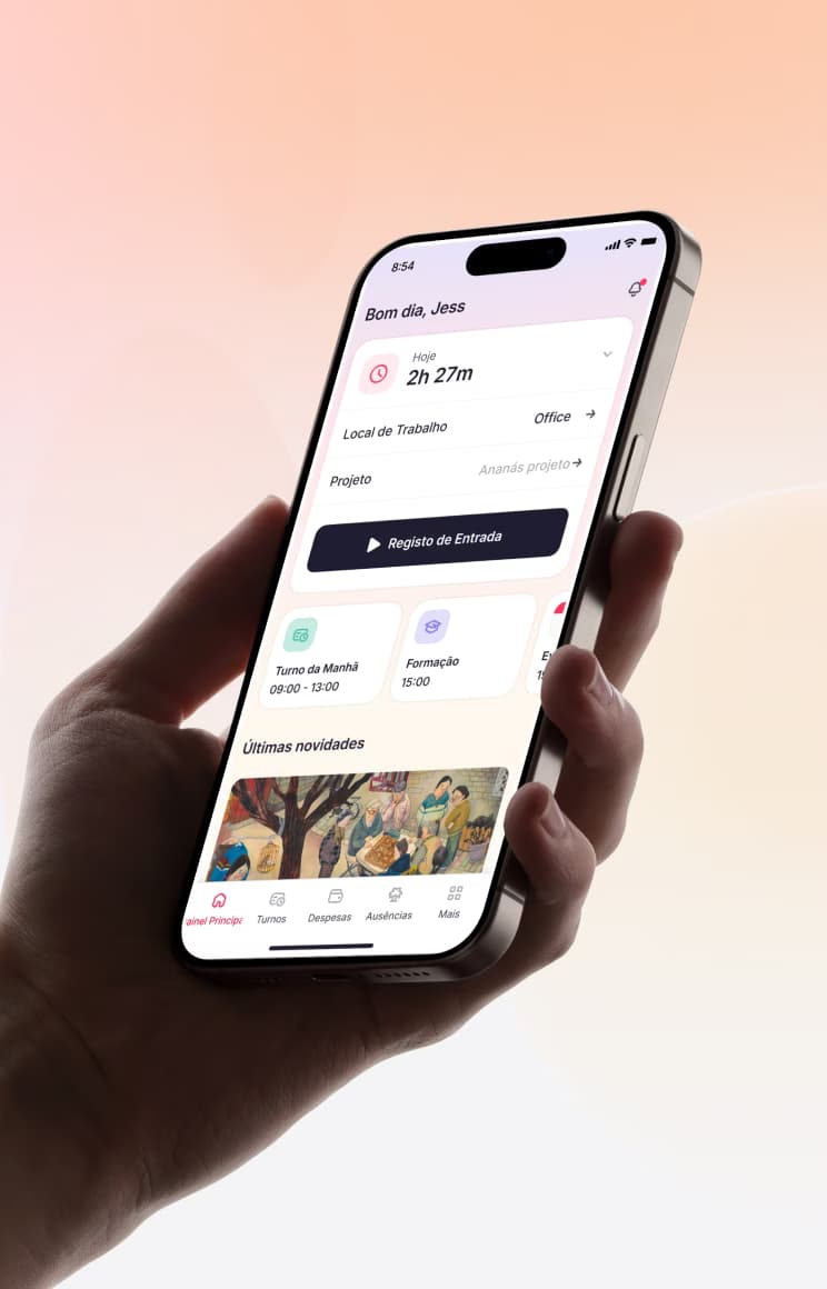Interface de gestão de funcionários mostrando perfis e dados centralizados