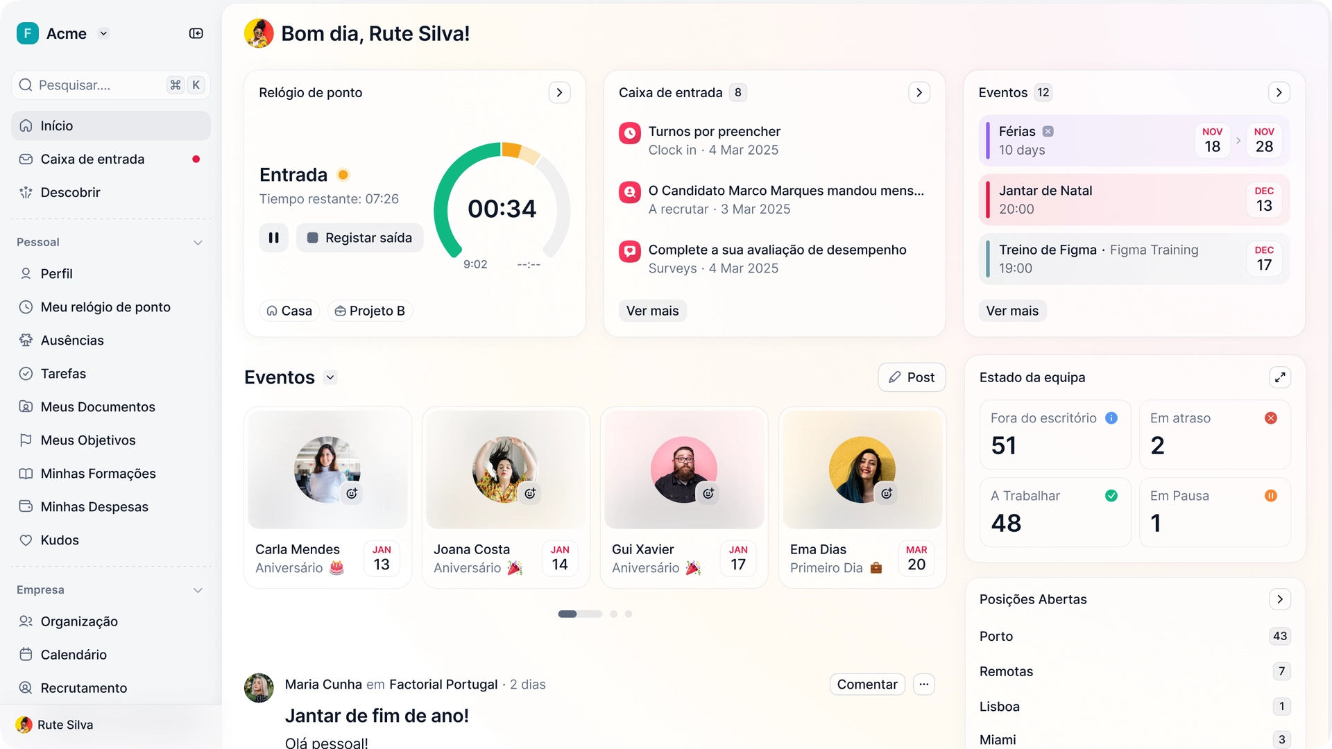 Explore a plataforma