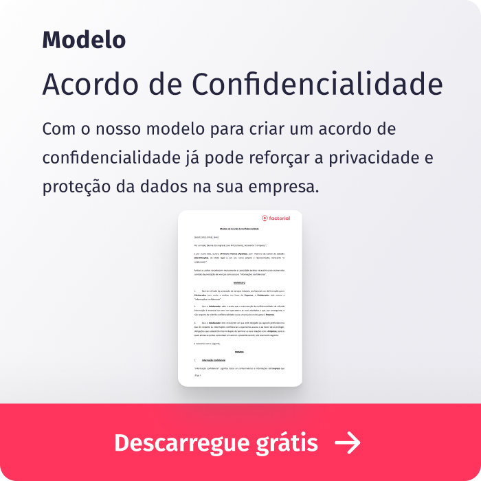 Acordo De Confidencialidade: Descarregue Um Modelo Já Pronto