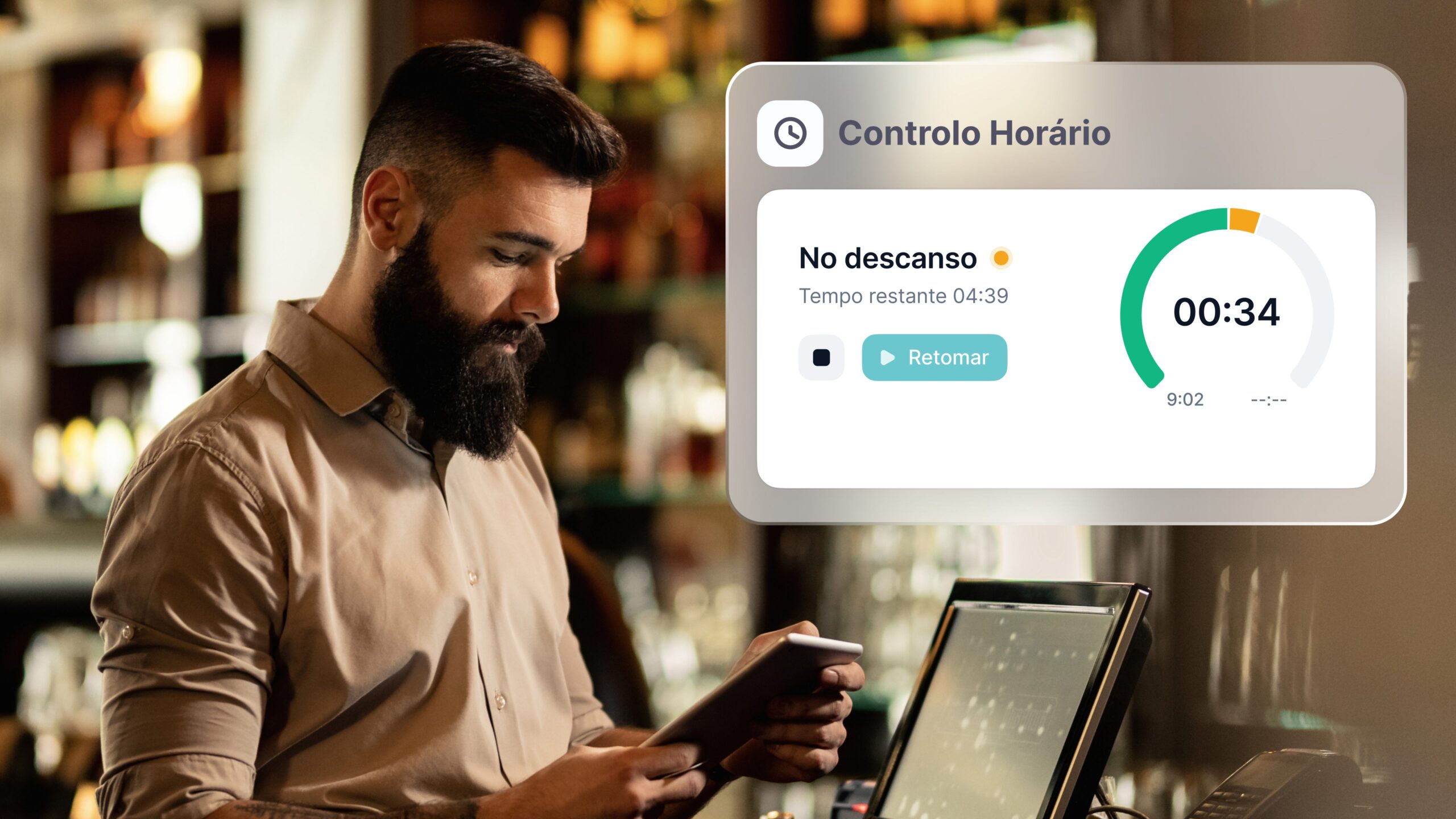 Controlo de horário em restaurantes